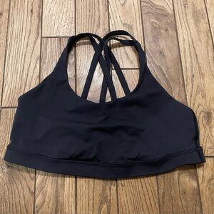 Lululemon Black Criss Cross Back Sports Bra, size 10